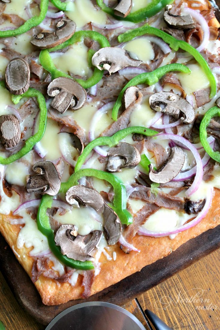 Low-carb Steak & Cheese Pizza | THM: S