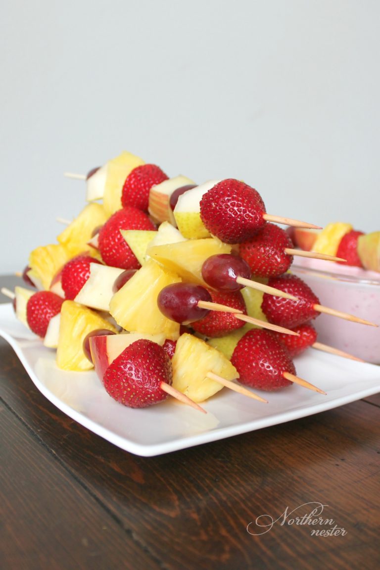 Fruit Kabobs With Yogurt Dip | THM: E - Northern Nester