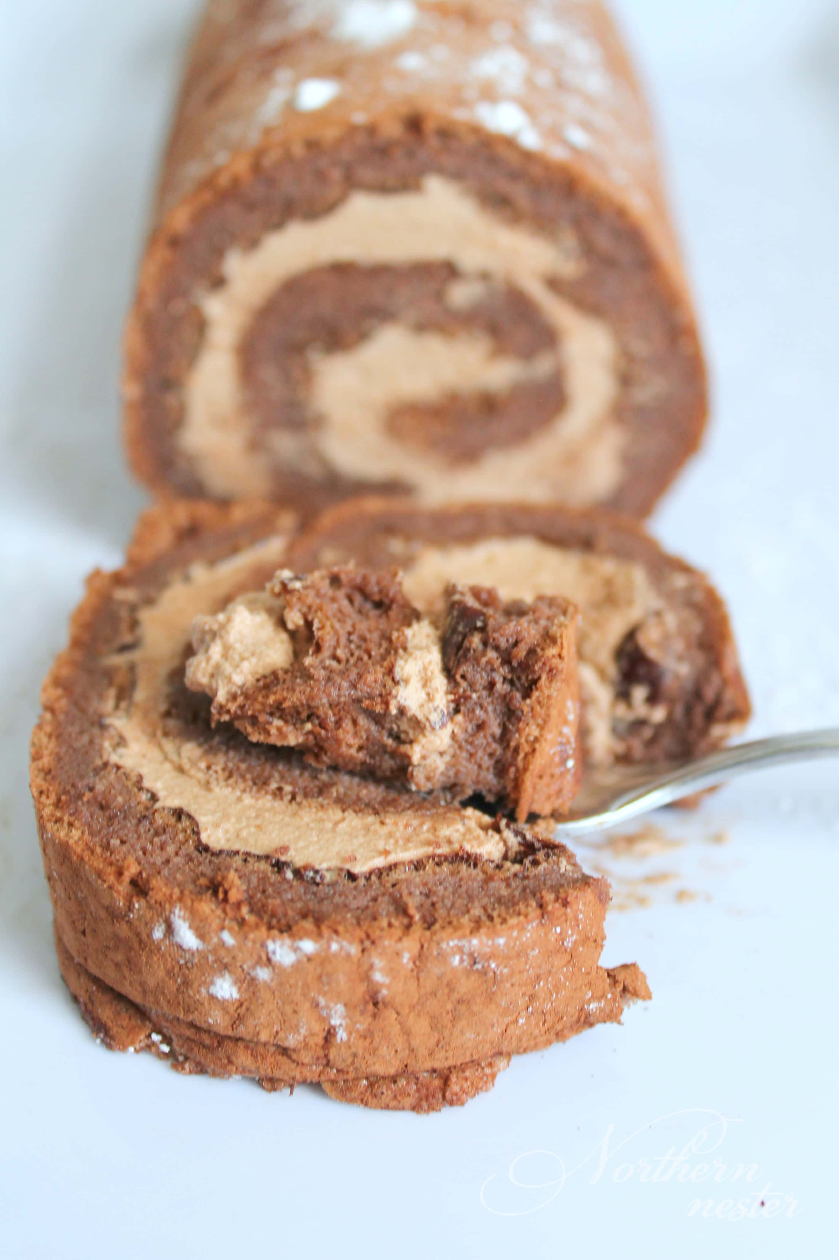 Mocha Chocolate Cake Roll Recipe