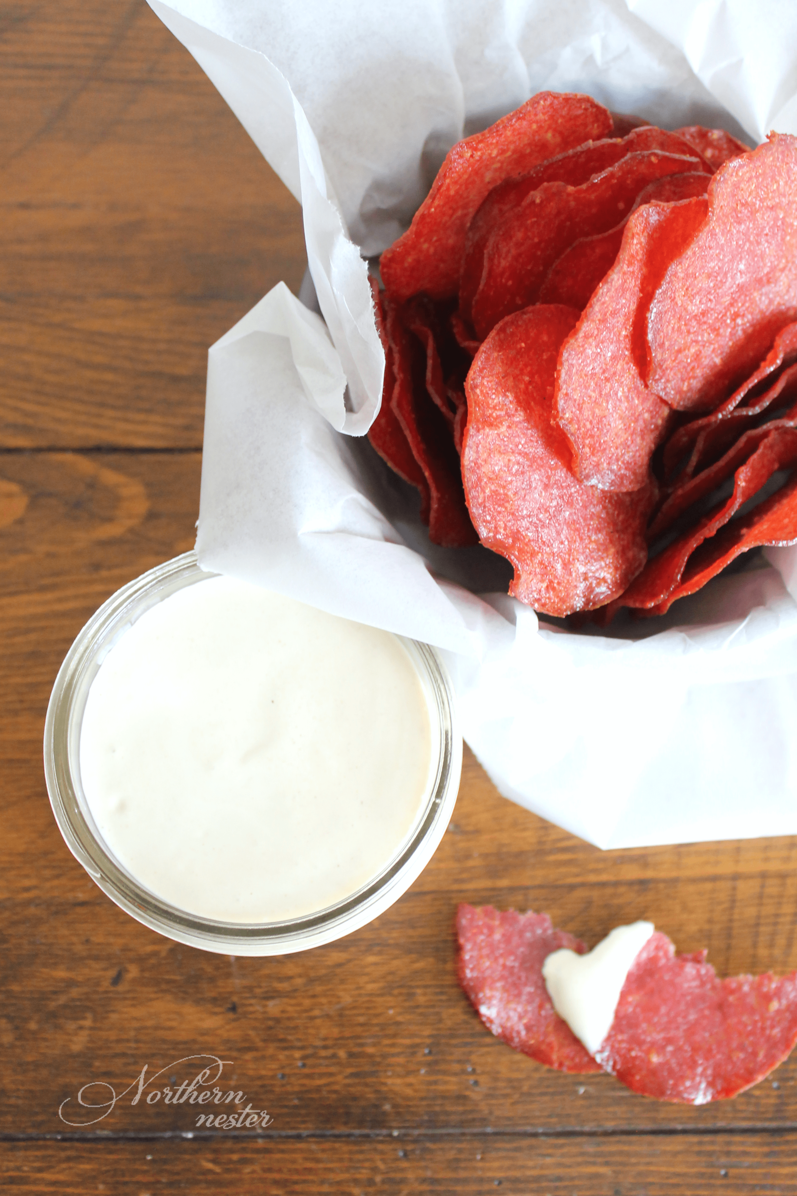 Salami Chips with Sweet Mustard Dip THM S Northern Nester