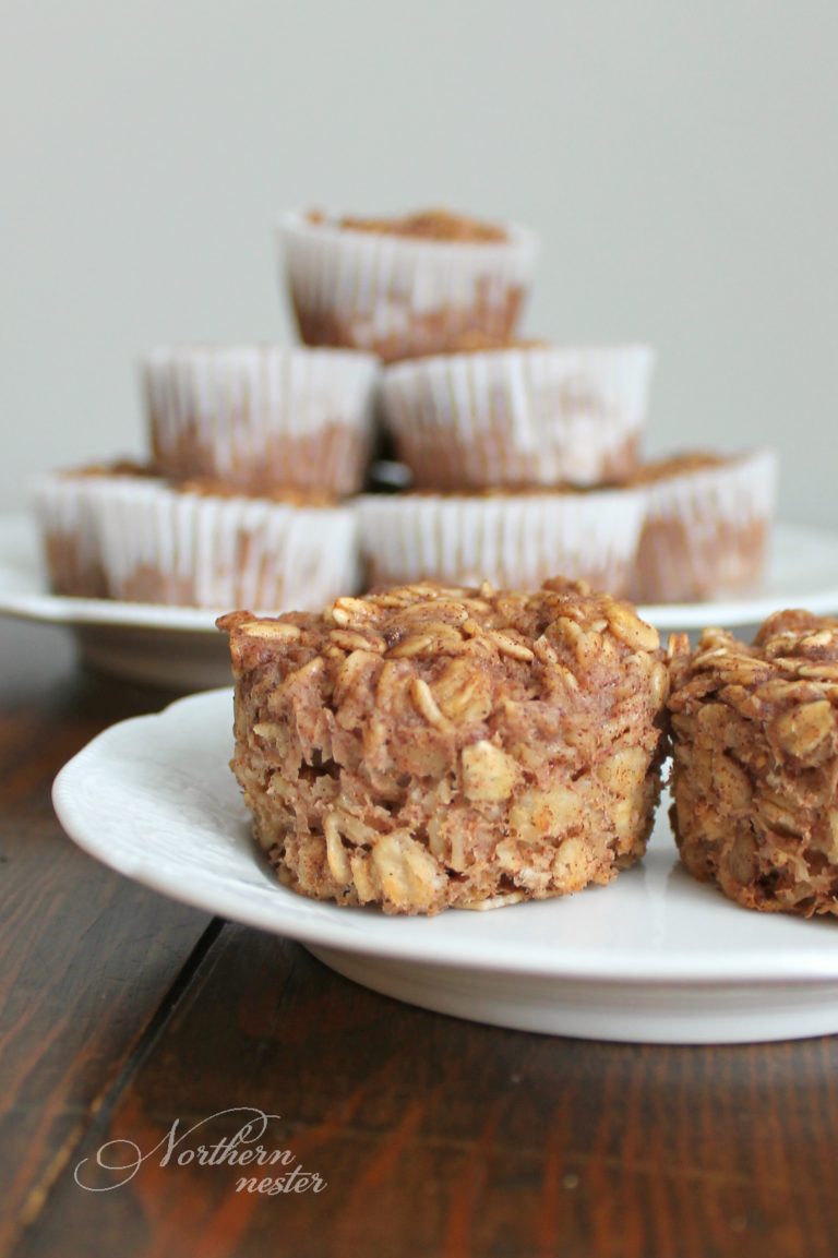 Apple Cinnamon Baked Oatmeal Cups Thm E Northern Nester