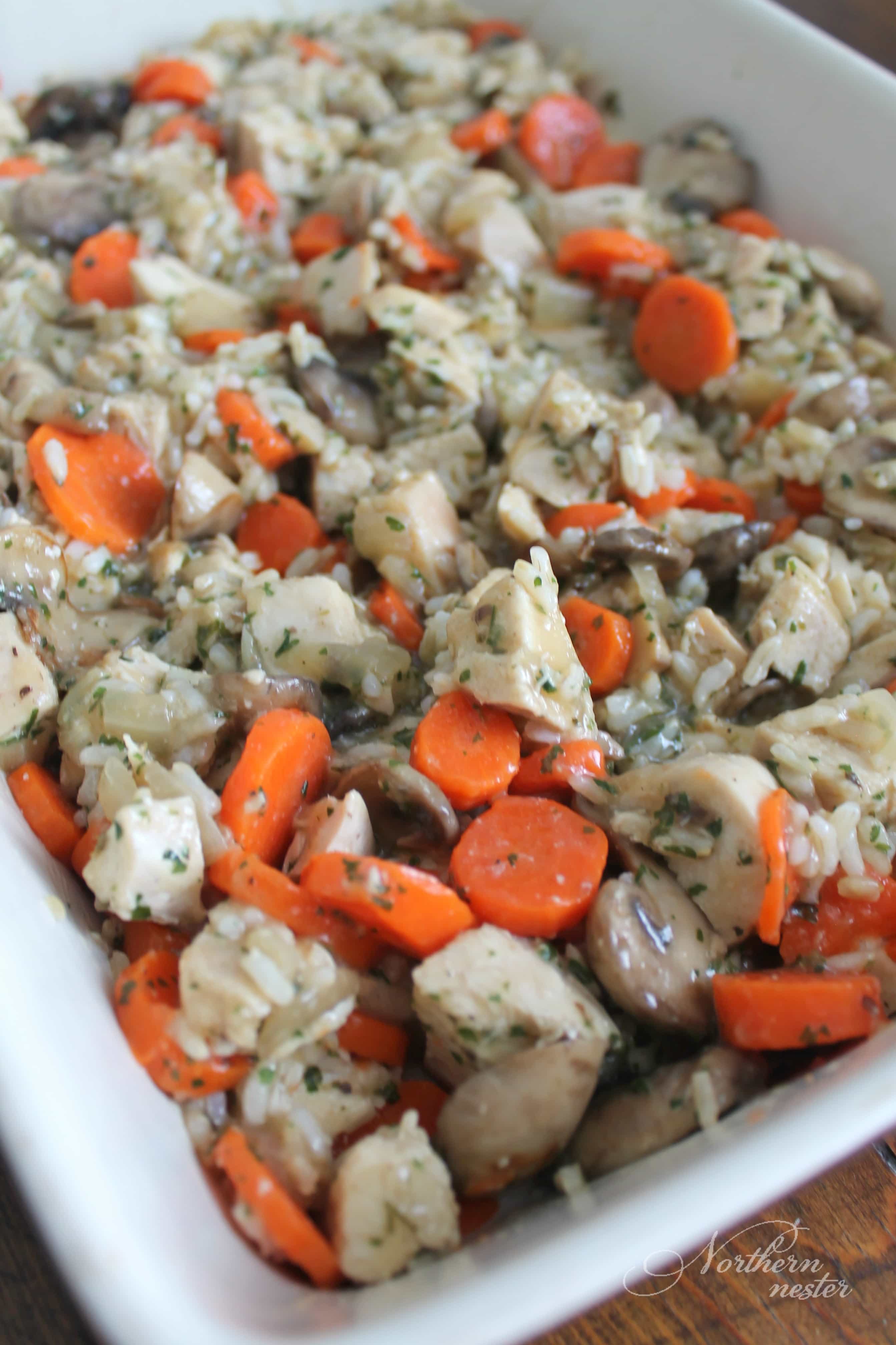 Mushroom, Chicken & Rice Pilaf | THM: E - Northern Nester