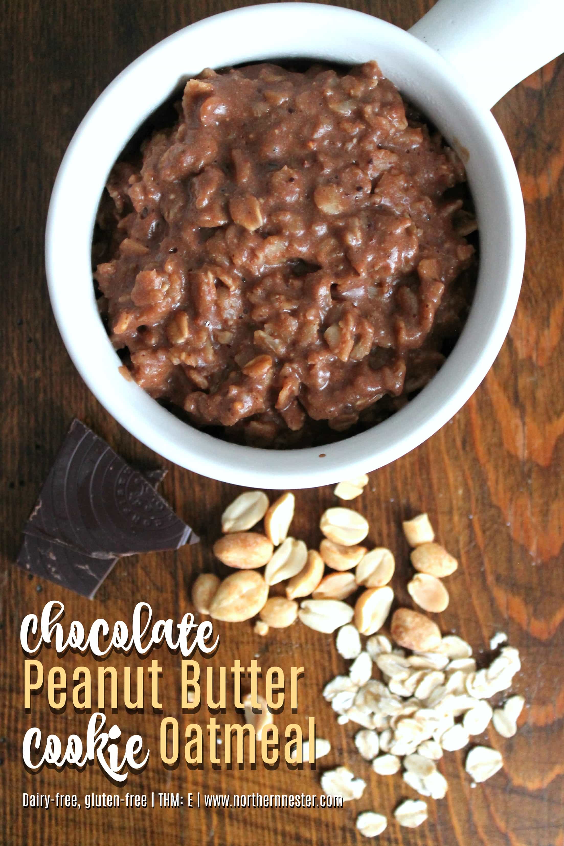 Peanut Butter Nutella Microwave Oatmeal