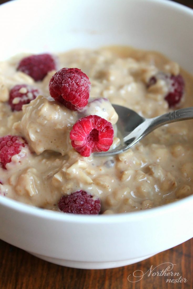 Overnight PB & J Oatmeal | THM: E