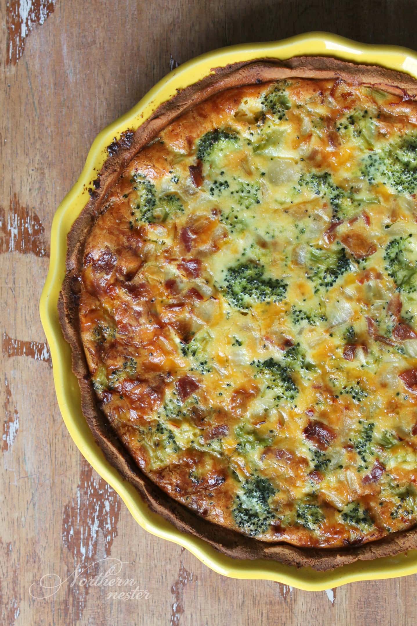 Broccoli Bacon Breakfast Quiche {Whole30} - Shuangy's Kitchensink