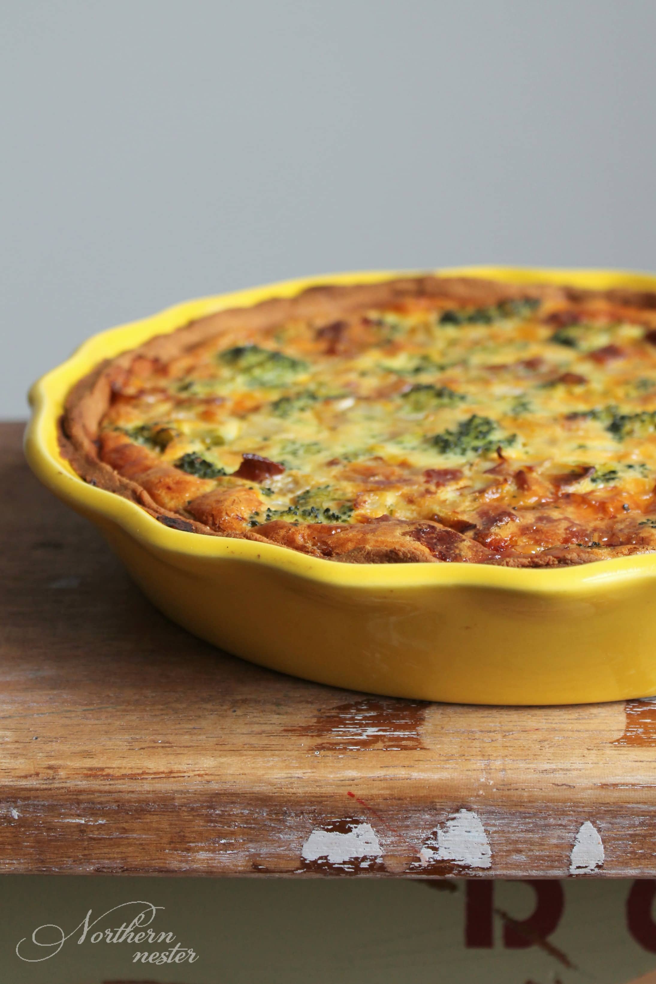 Broccoli Cheddar Bacon Quiche | THM: S - Northern Nester