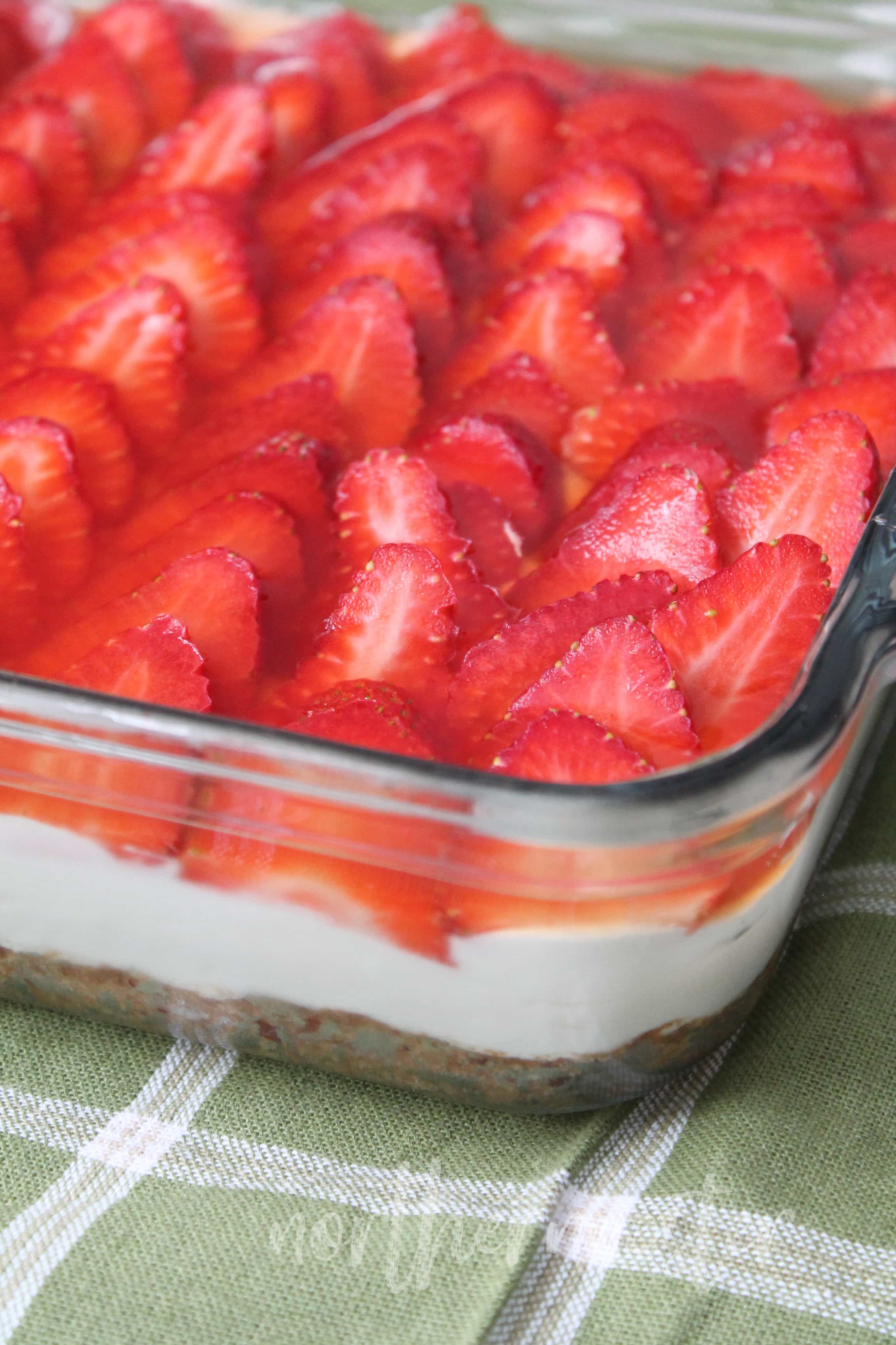 Low Carb Strawberry "Pretzel" Dessert THM S, GF, Keto Northern Nester