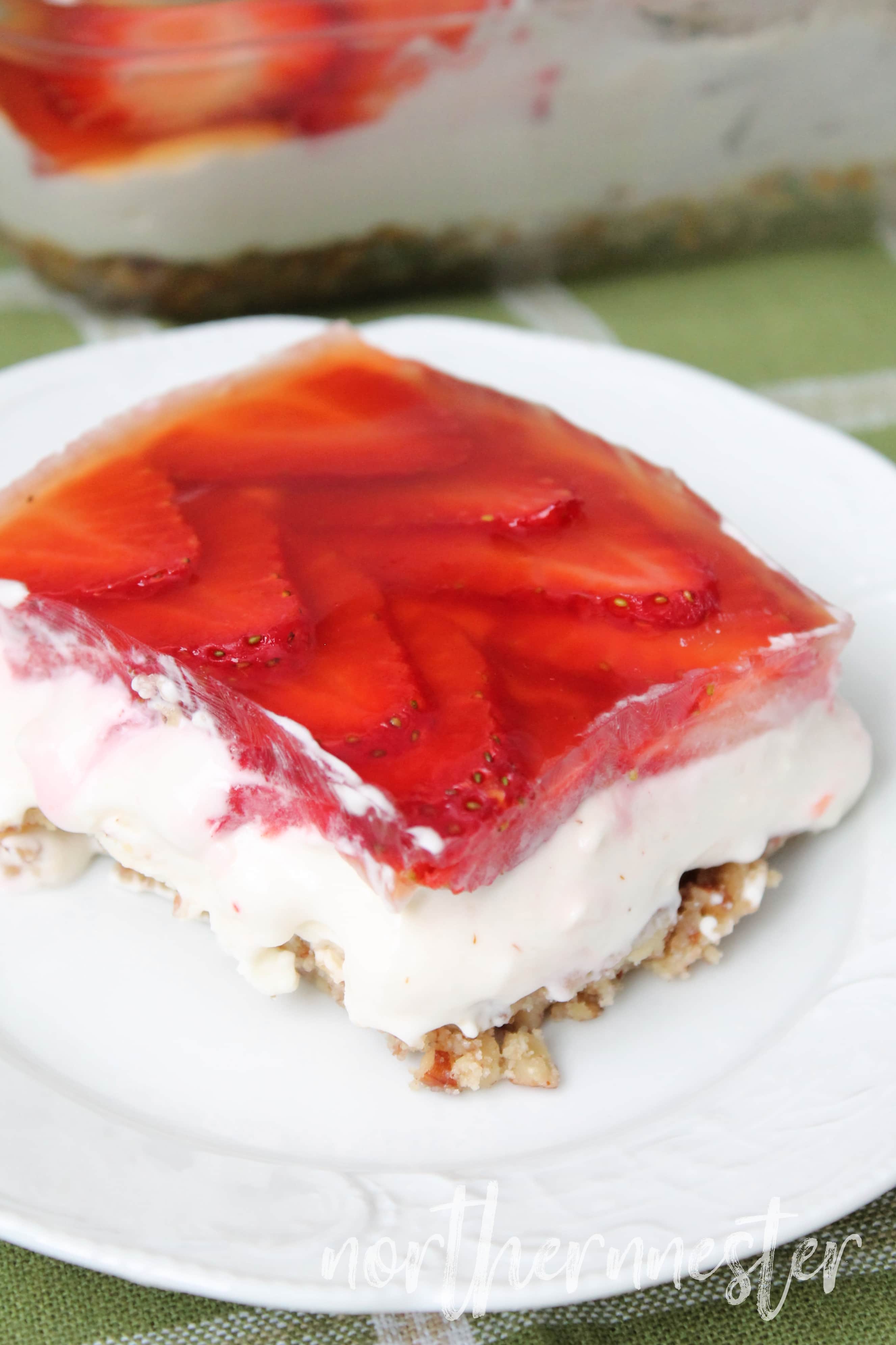 Low Carb Strawberry "Pretzel" Dessert | THM: S, GF, Keto ...