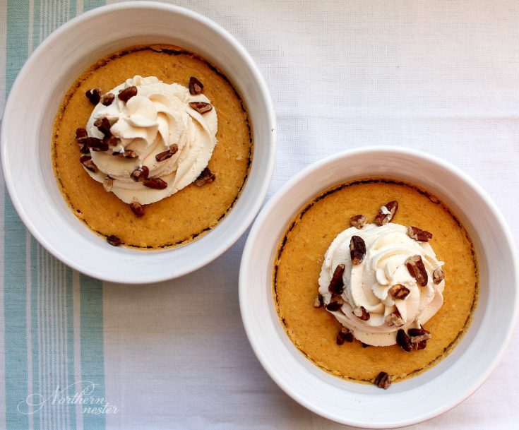 Pumpkin Cheesecake with Maple Whipped Cream and Toasted Pecans For Two | THM S