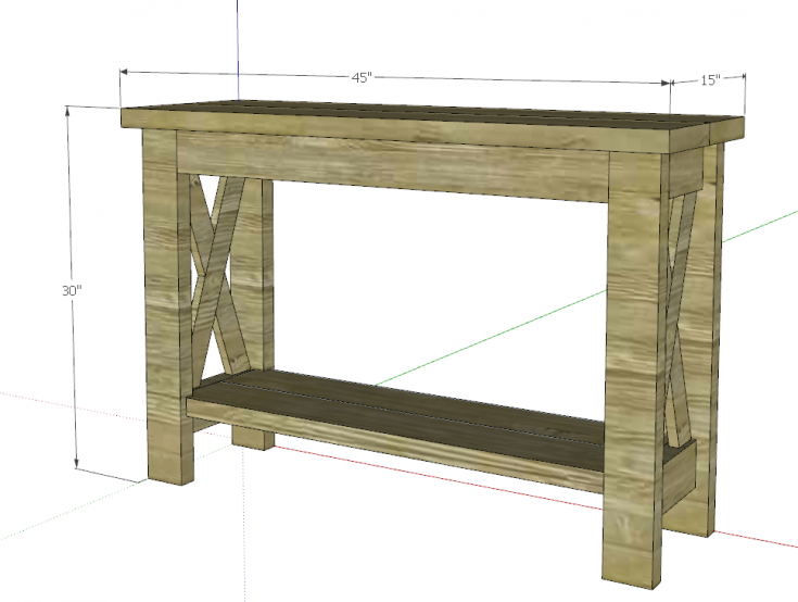 Farmhouse Sofa Table - Free Plan - Northern Nester