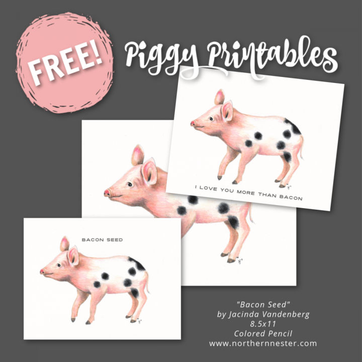 Free Pig Prints! - Northern Nester