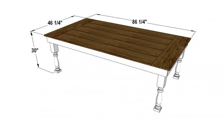 Free Farmhouse Table Plan