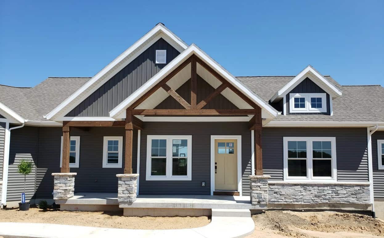 Gray House White Trim