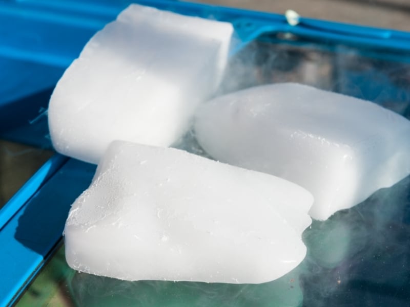 steps on how to store dry ice