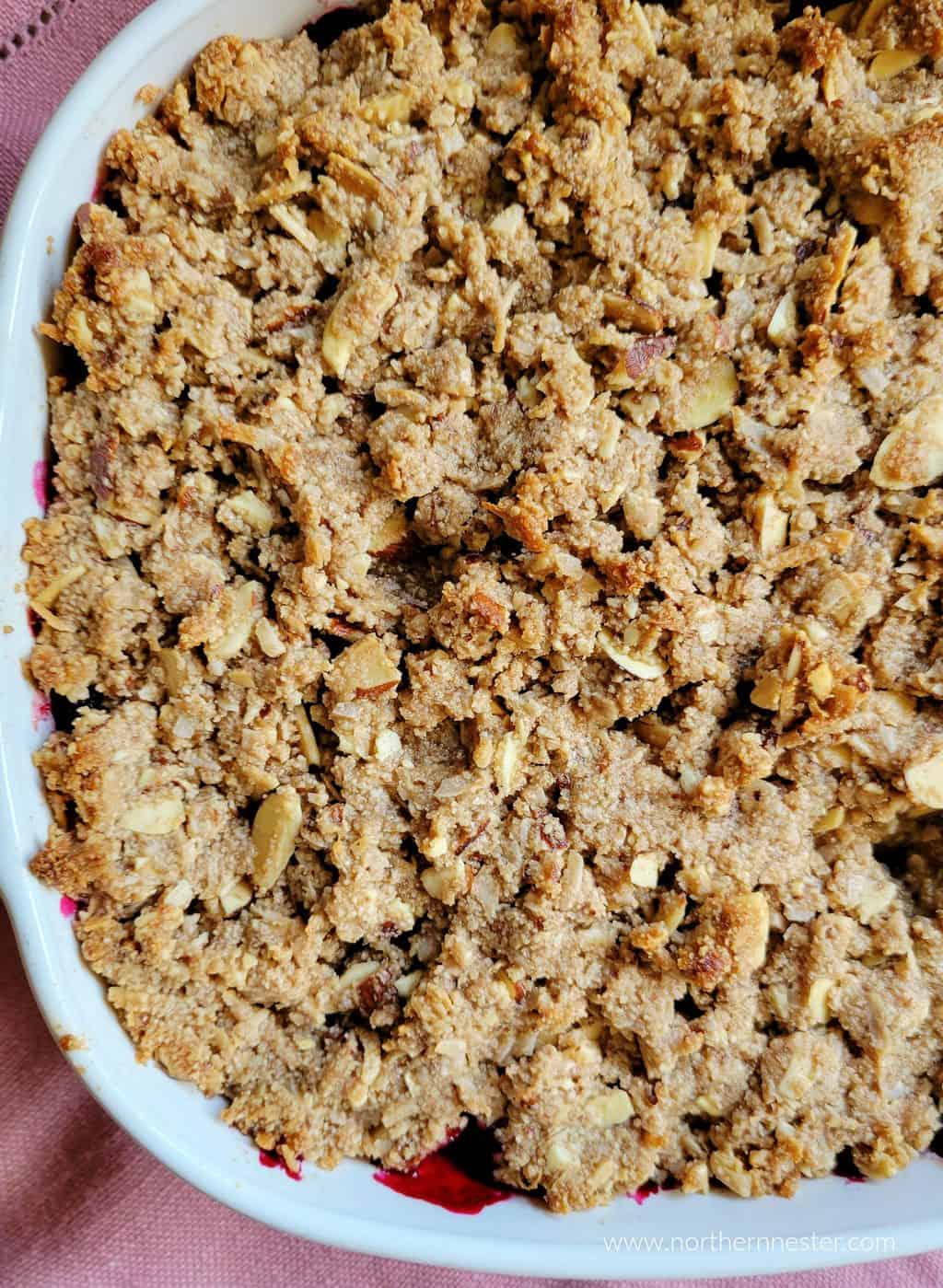 THM Blackberry Crisp | Keto, GF - Northern Nester